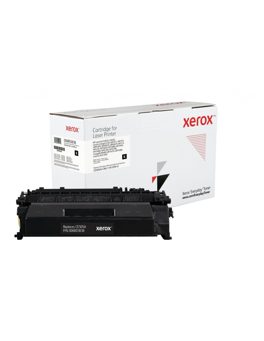 Toner xerox negro everyday compatible hp CE505A CRG-119 GPR-41 equivalente de 2300 paginas 006R03838