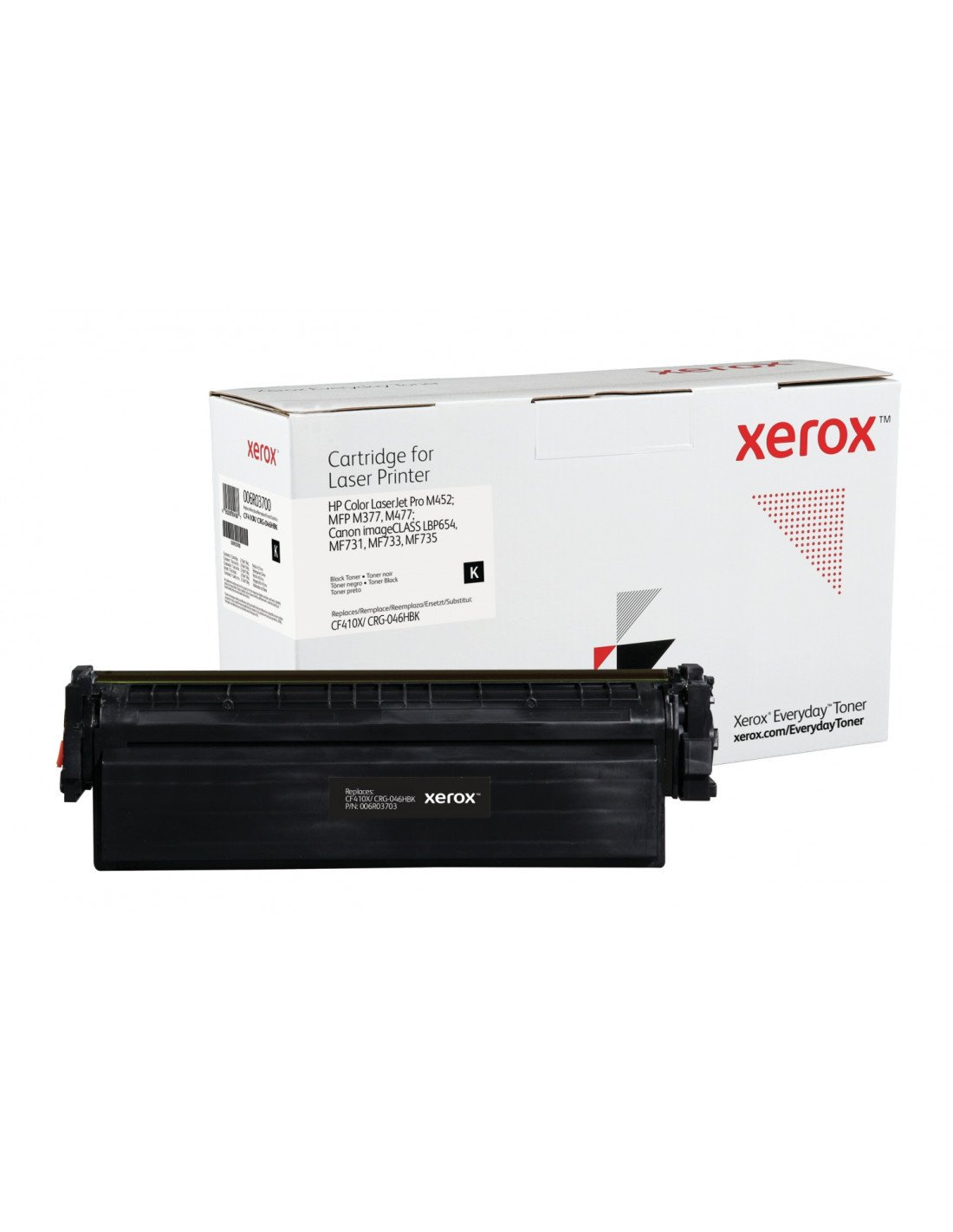 Toner xerox negro everyday compatible hp CF410X CRG-046HBK 6500 paginas 006R03700