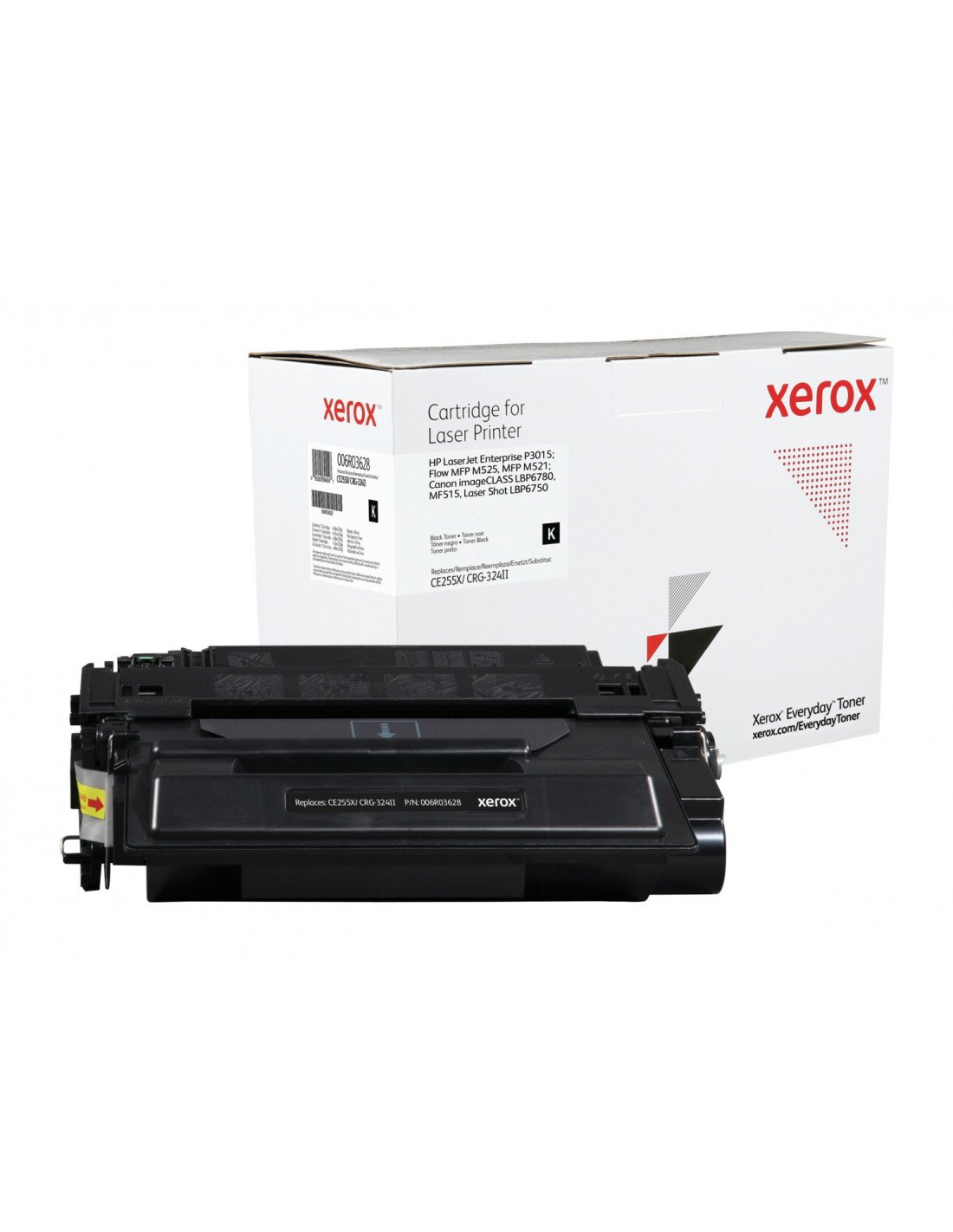 Toner xerox negro everyday compatible hp CE255X CRG-324II 12500 paginas 006R03628