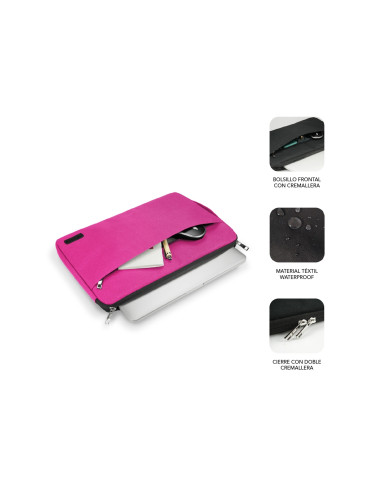 Subblim Funda ordenador urban laptop sleeve 15.6P poliester Rosa