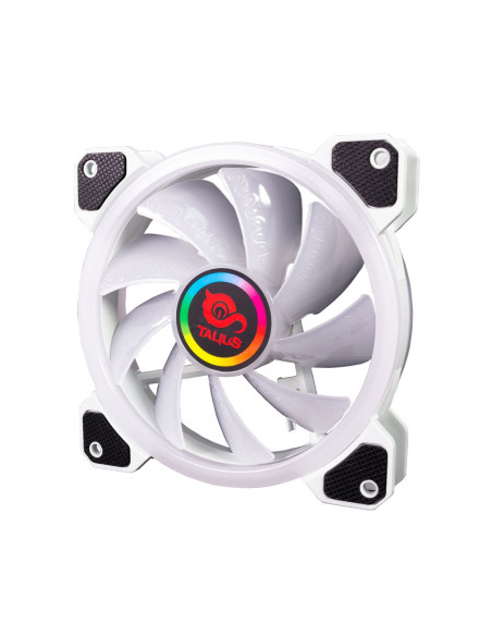 TALIUS Ventilador caja RGB Iris 16Led 12cm Blanco