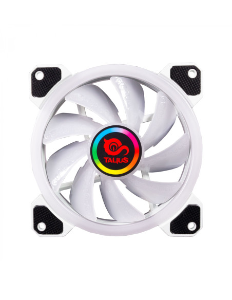 TALIUS Ventilador caja RGB Iris 16Led 12cm Blanco