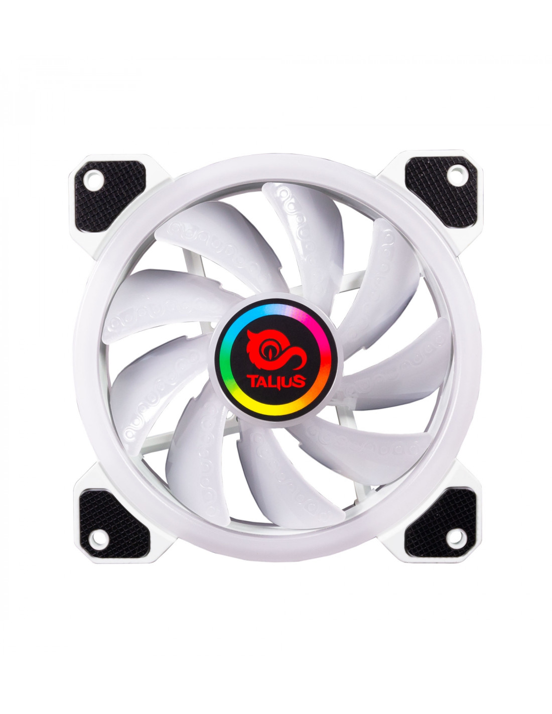 TALIUS Ventilador caja RGB Iris 16Led 12cm Blanco