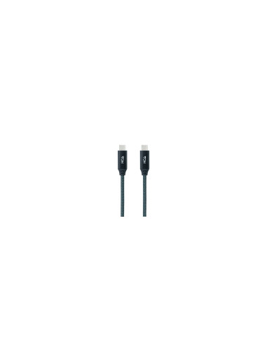 Nanocable Cable USB 3.2 Gen2x2 20Gbps 5A/100W 4K/60Hz USB-C/M-USB-C/M, Gris/Negro, 1.5 m