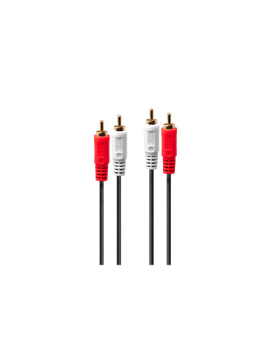 Lindy 35663 cable de audio 5 m 2 x RCA Negro, Rojo, Blanco