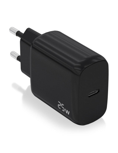 AISENS Cargador USB-C PD3.0 1 Puerto 1xUSB-C 25W, Negro