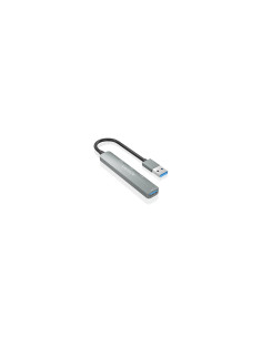 AISENS HUB USB 3.0 Aluminio, 1xUSB3.0 A/H+3xUSB2.0 A/H, Gris, 10cm 2
