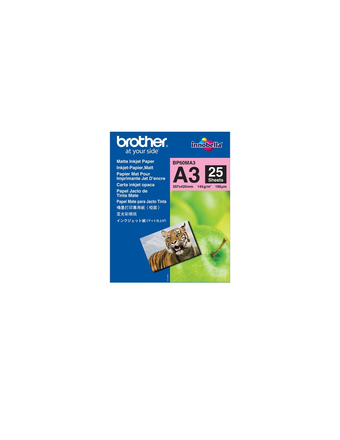 PAPEL BROTHER INKJET MATE A3 25h 145g BP60MA3