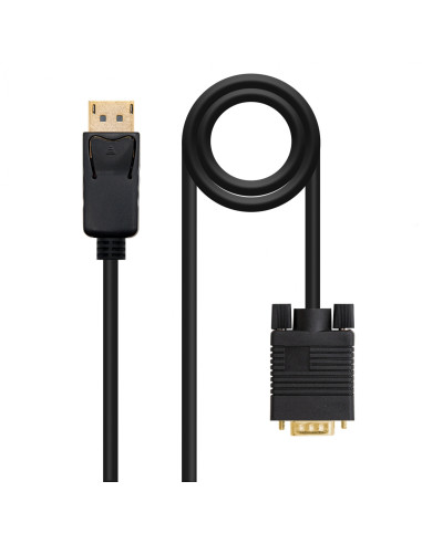Nanocable Cable Conversor DisplayPort a VGA, DP/M - VGA/M, Negro, 1 m