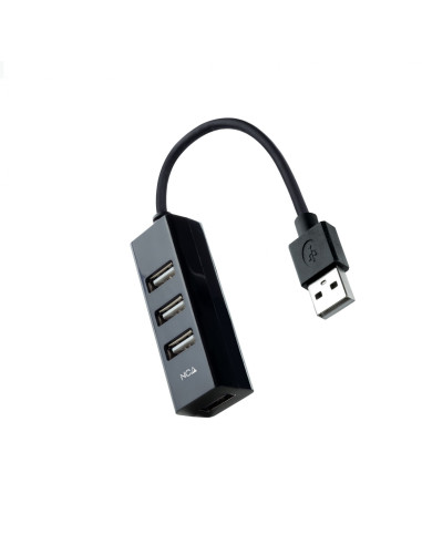 Nanocable Hub USB 2.0 con 4 Puertos de USB 2.0, USB-A/M-USB 2.0/H,