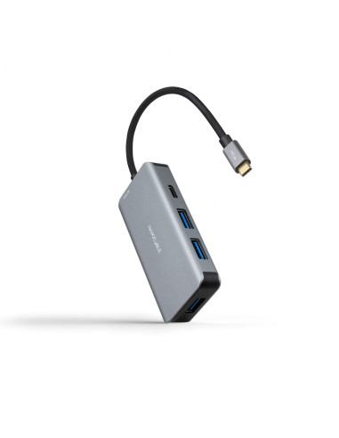 Nanocable HUB USB-C 5 en 1, Conversor 3.2 GEN1 5G a 3 x USB-A 3.0 +