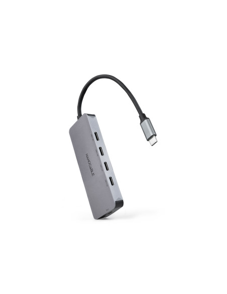 Nanocable Hub USB-C macho a 4 x USB-C hembra + USB-C PD 100W,