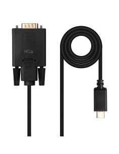Nanocable Cable Conversor USB-C/M a VGA/M, 1.8 m, Negro
