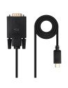 Nanocable Cable Conversor USB-C/M a VGA/M, 1.8 m, Negro