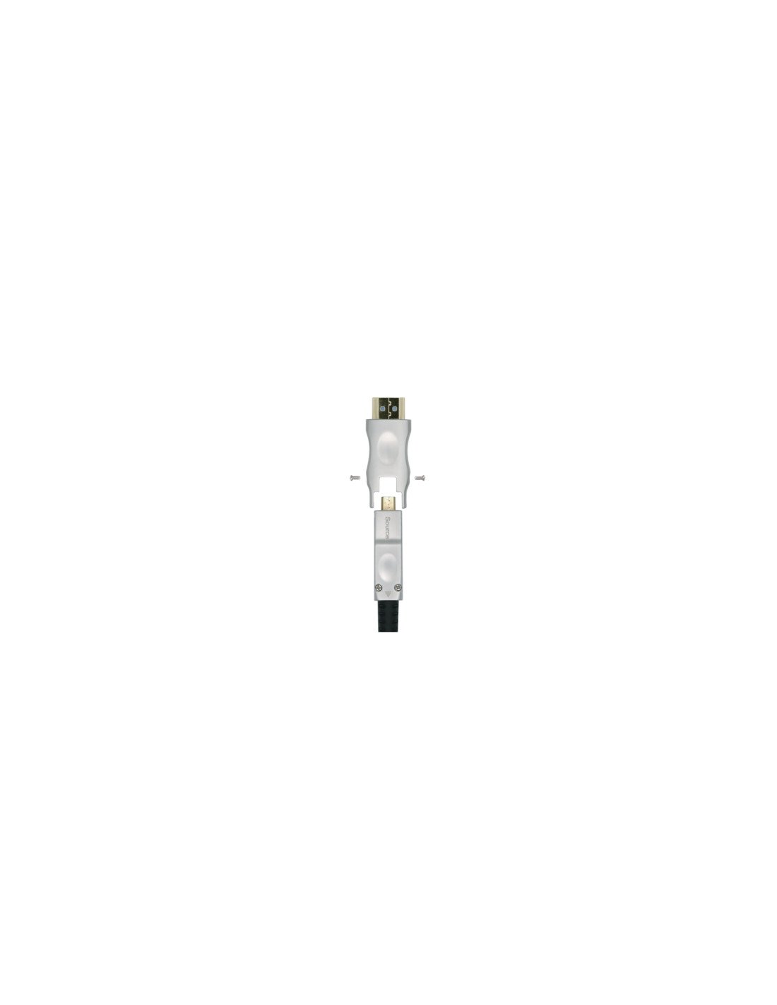 Aisens Cable Hdmi tipo-a estandar macho a Hdmi tipo-d micro macho V2.0 AOC desmontable premium alta velocidad 20m negro