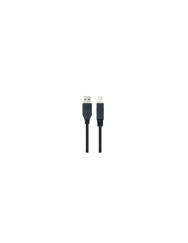 Nanocable 10.01.0802-BK cable USB 2 m USB 3.2 Gen 1 (3.1 Gen 1) USB A USB B Negro