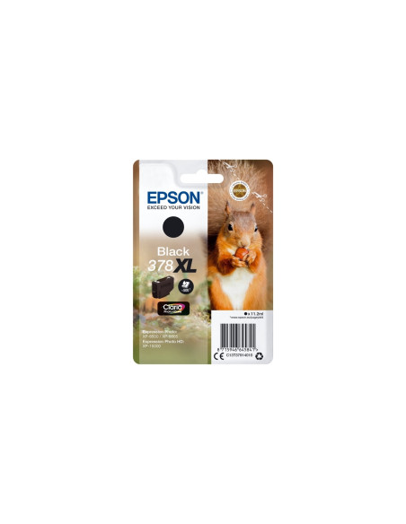 Epson Squirrel Singlepack Black 378XL Claria Photo HD Ink