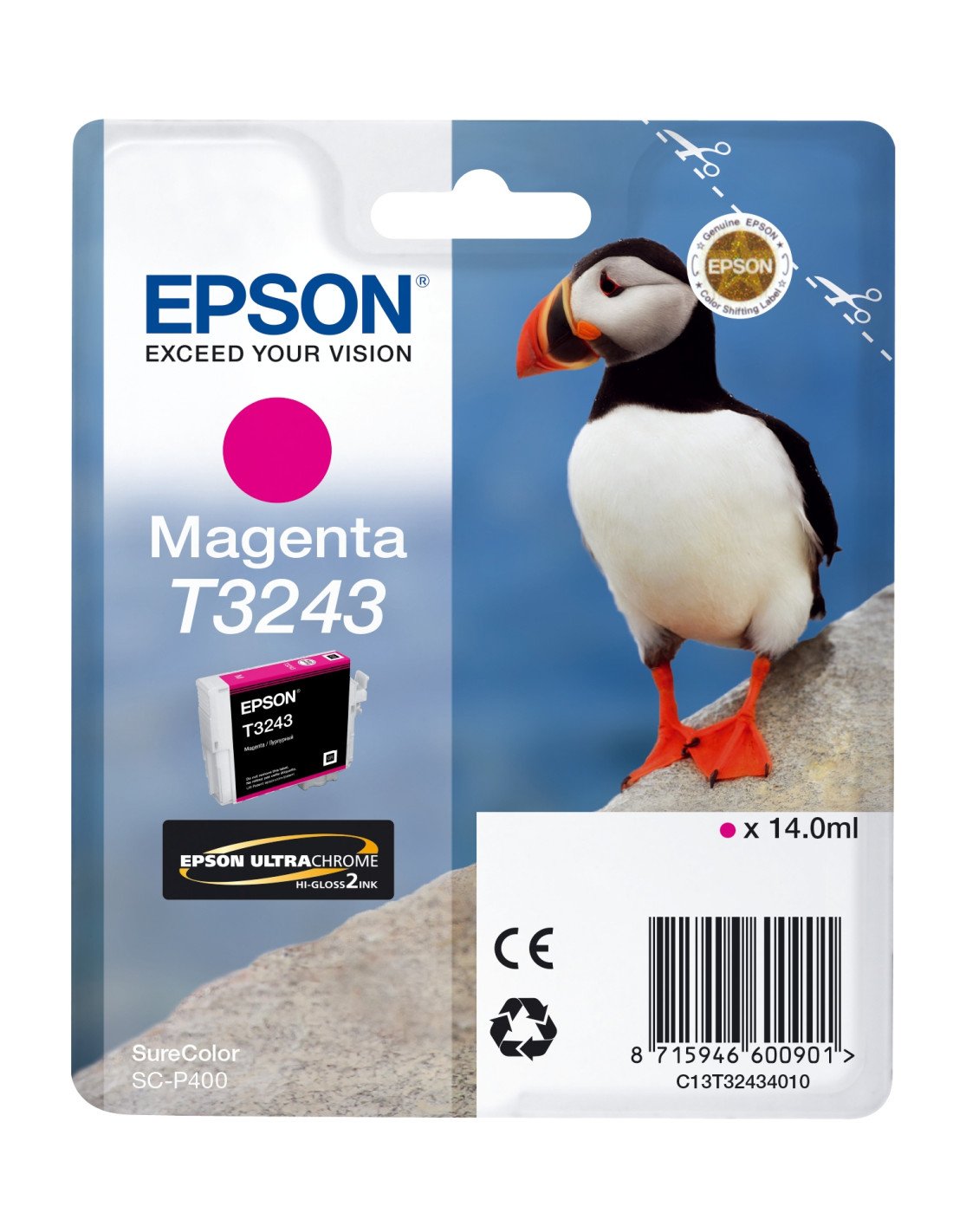 Cartucho Epson T3243 Magenta C13T32434010