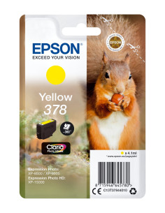 Epson Squirrel Singlepack Yellow 378 Claria Photo HD Ink