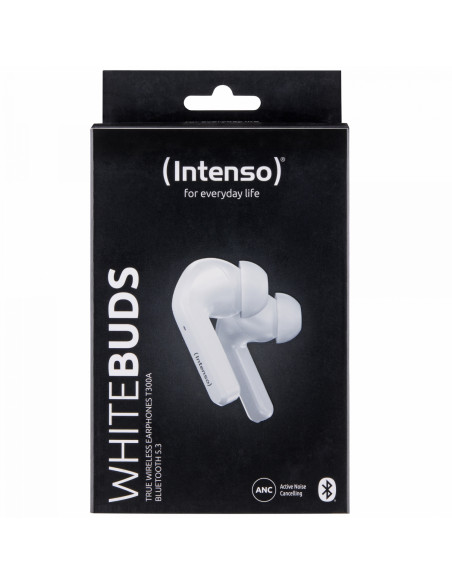 Intenso White Buds T302A Auriculares Dentro de oÍ­do Llamadas/Música/Deporte/Uso diario Blanco