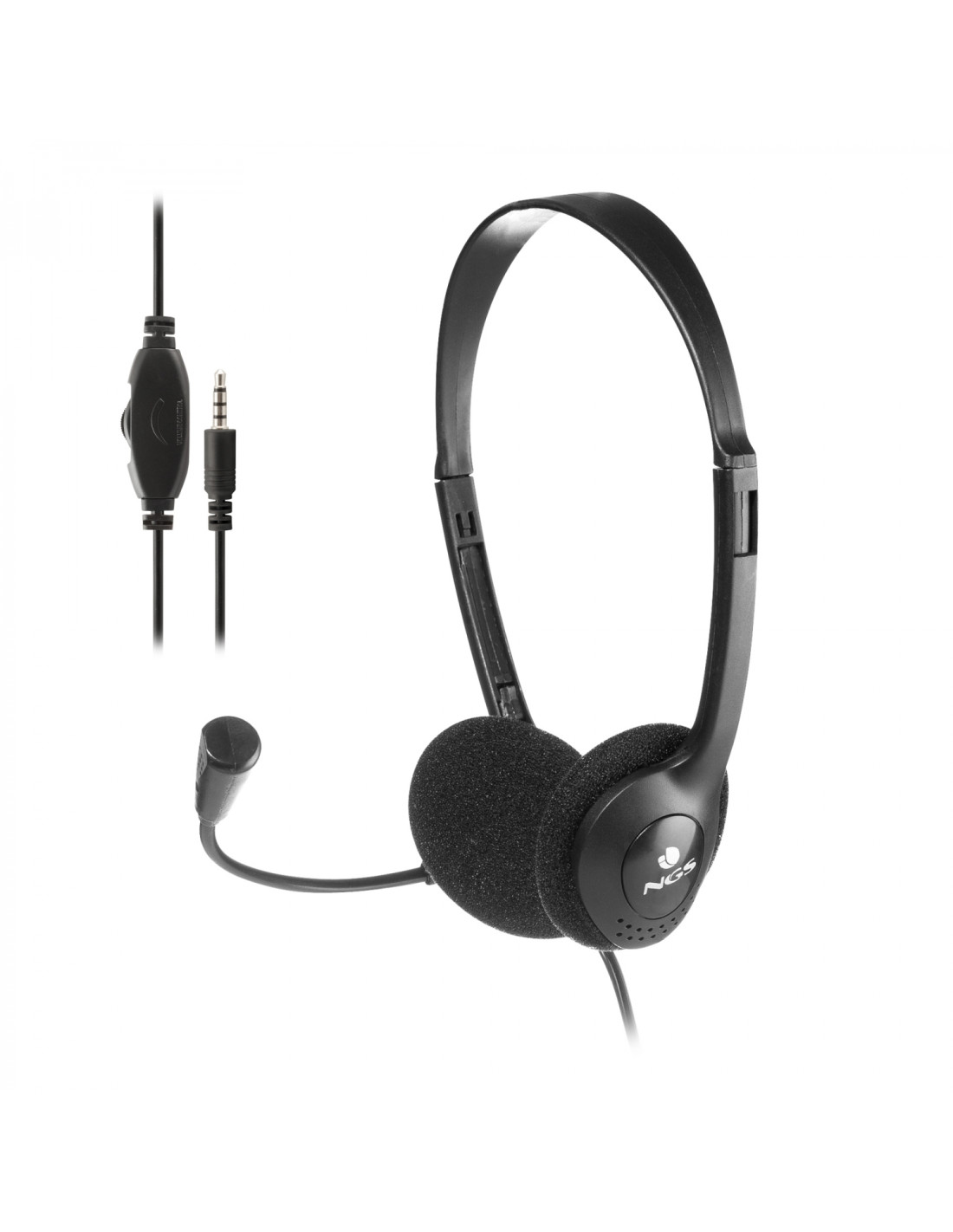 NGS MS103 MAX Auriculares Alámbrico Diadema Llamadas/Música Negro