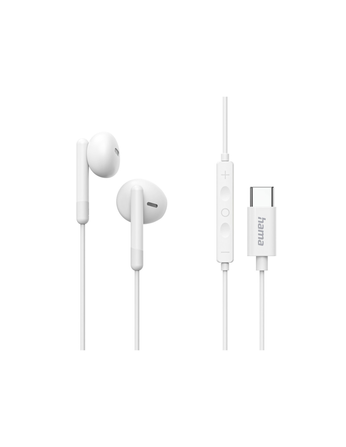 Hama Classy Auriculares Alámbrico Dentro de oído Llamadas/Música USB Tipo C Blanco