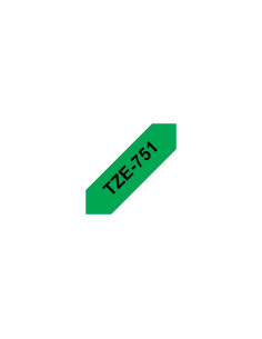 Brother TZE-751 cinta para impresora de etiquetas Negro sobre verde 2