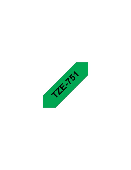 Brother TZE-751 cinta para impresora de etiquetas Negro sobre verde