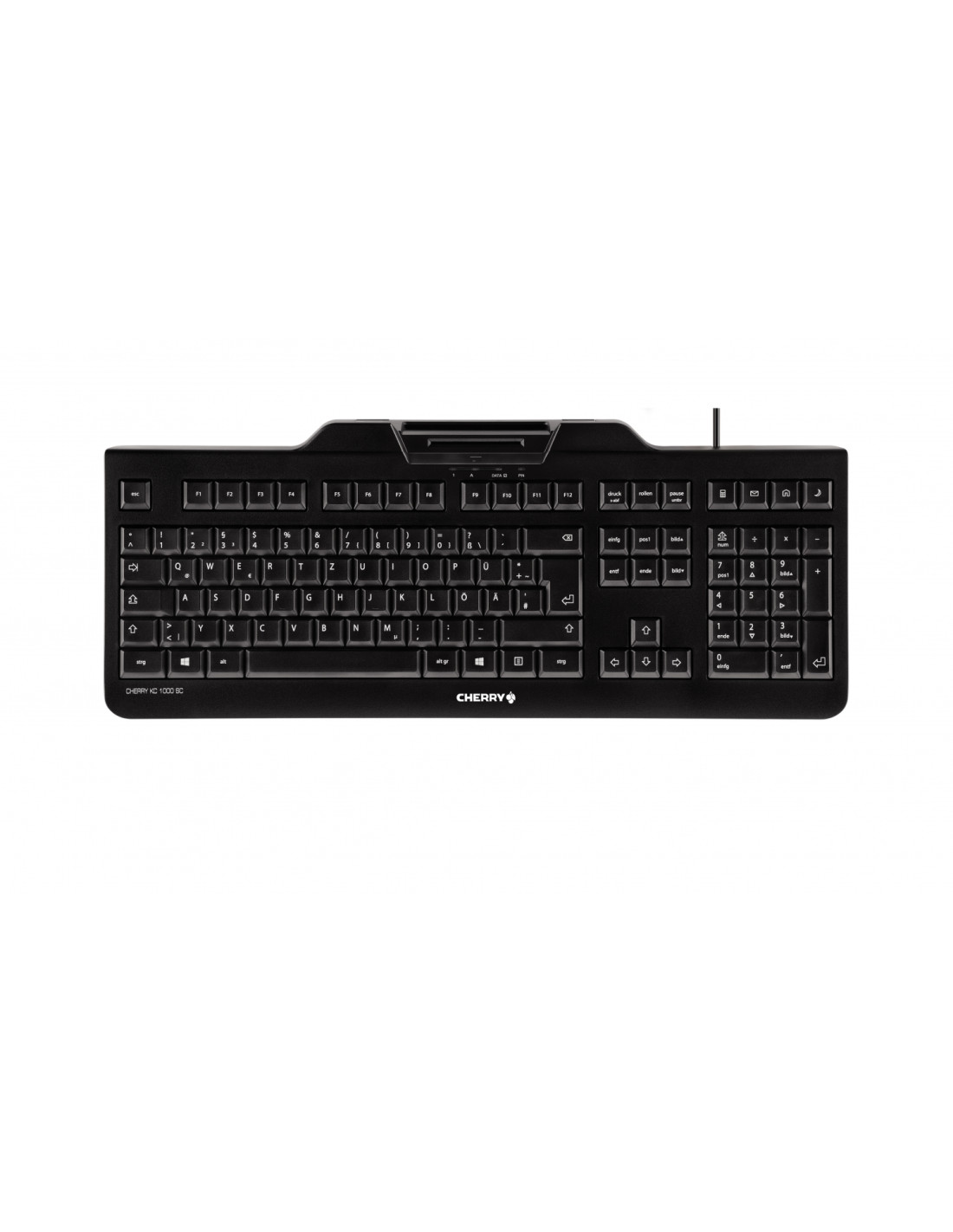 CHERRY KC 1000 SC teclado USB QWERTZ Alemán Negro