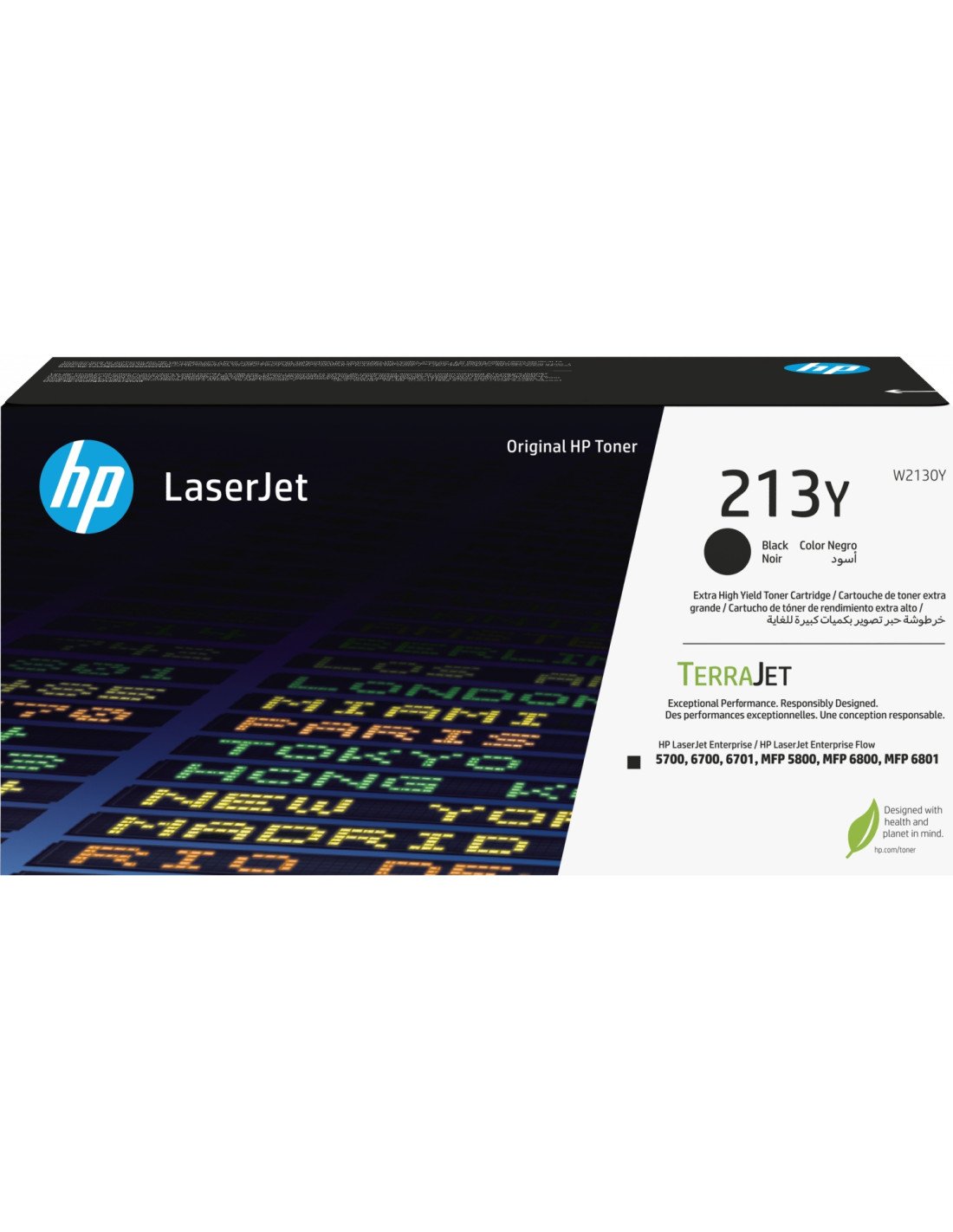 HP Cartucho de tóner Original LaserJet 213Y de capacidad superior negro