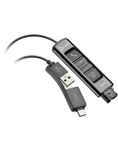 HP Poly Adaptador negro Poly DA85 USB a QD compatible con TAA