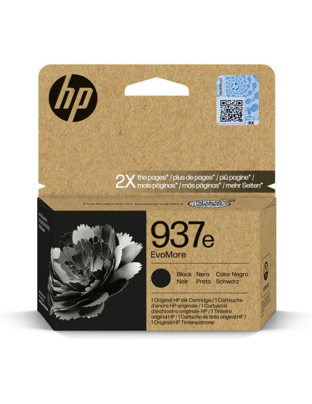 HP Cartucho de Tinta Original EvoMore 937e negra