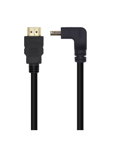 AISENS Cable HDMI V2.0 Acodado Premium Alta Velocidad / HEC 4K@60Hz