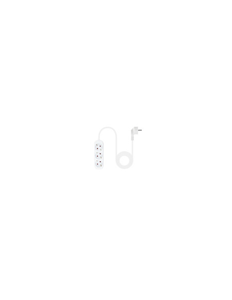 Nanocable Regleta de Enchufes con 3 Tomas, 1.4 m, Blanco