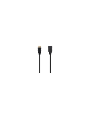 Nanocable Cable HDMI 2.0 Prolongador A/M-A/H, Negro, 1 m