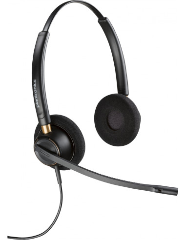 HP Poly Auriculares binaurales Poly EncorePro 520 con desconexión