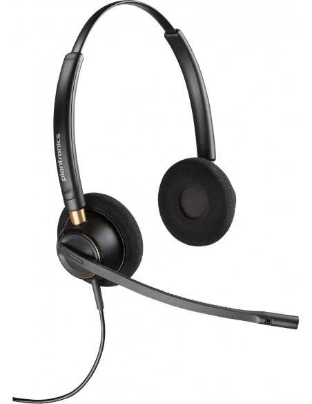HP Poly Auriculares binaurales Poly EncorePro 520 con desconexión