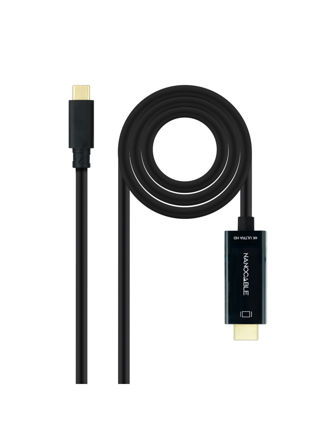 Nanocable Cable Conversor USB-C a HDMI, USB-C/M – HDMI/M, Negro, 5 m