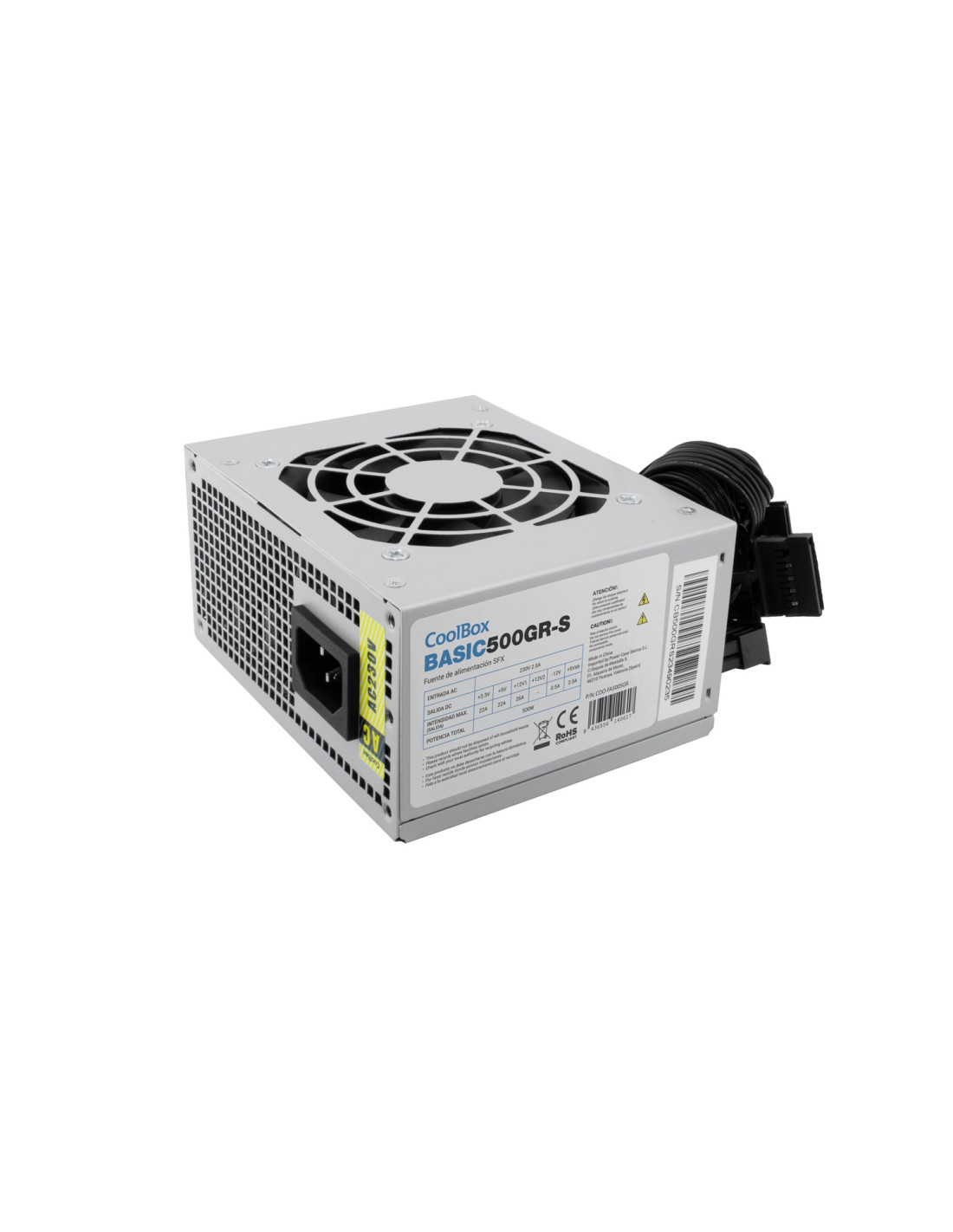 FUENTE ALIMENTACION 500W COOLBOX 500GR-S 3SATA 8CM SFX