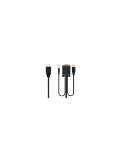 Nanocable Cable Conversor HDMI a VGA+Audio+USB, 1.8 m, Negro 2