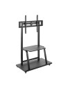 AISENS Soporte de suelo ECO con ruedas, bandeja para DVD para Monitor/TV 150Kg de 37-100, Negro