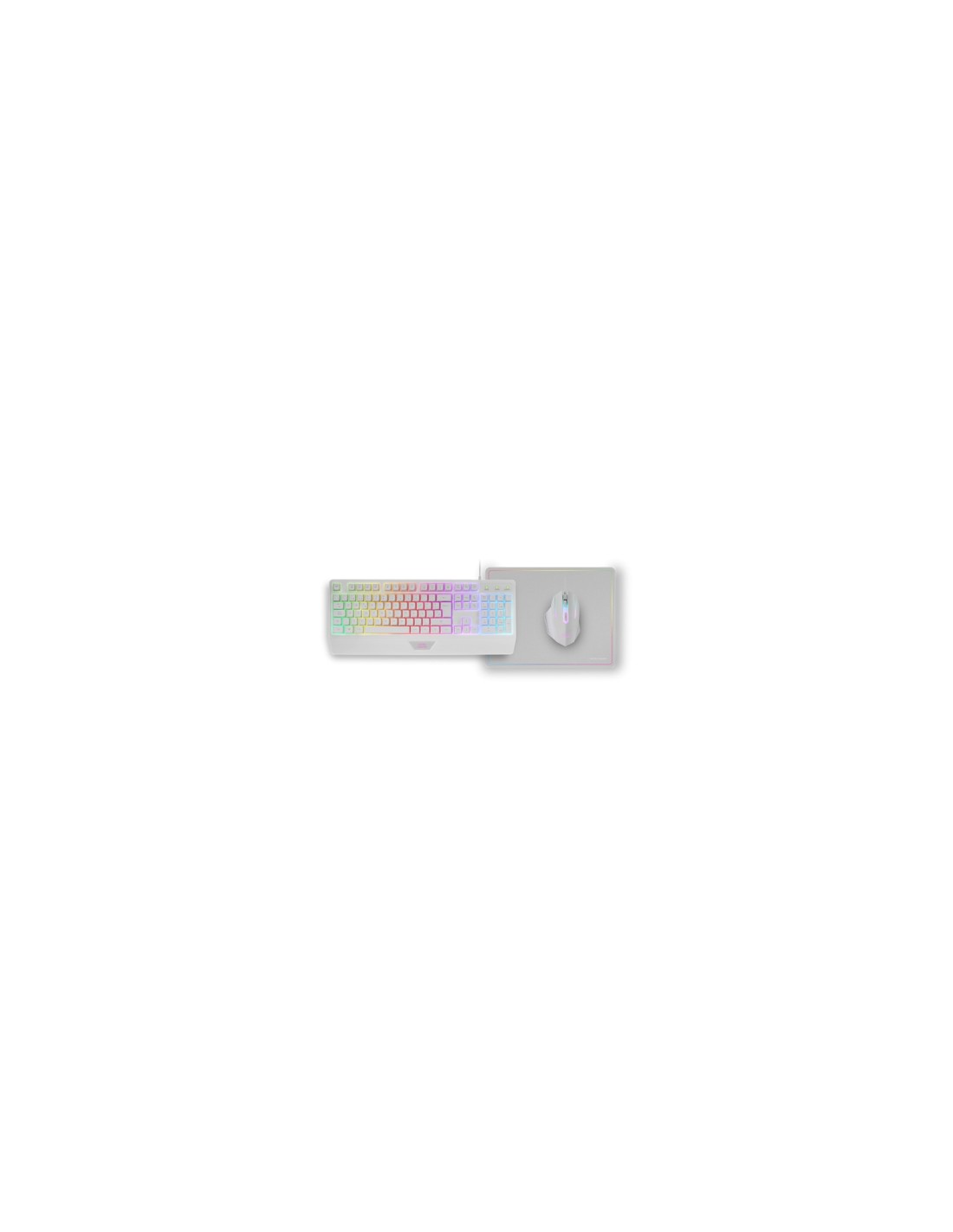 Mars Gaming MCP124W teclado Ratón incluido Juego USB QWERTY Portugués Blanco
