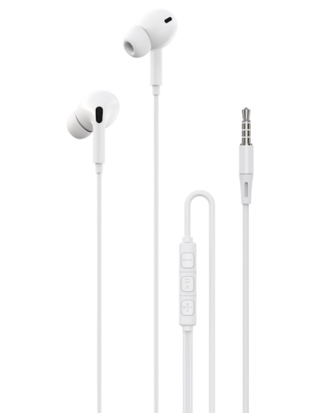 Auriculares Devia A2 Silicona Blanco 3.5mm.