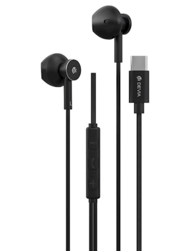 Auriculares Tipo C M2 Metal Devia Negro