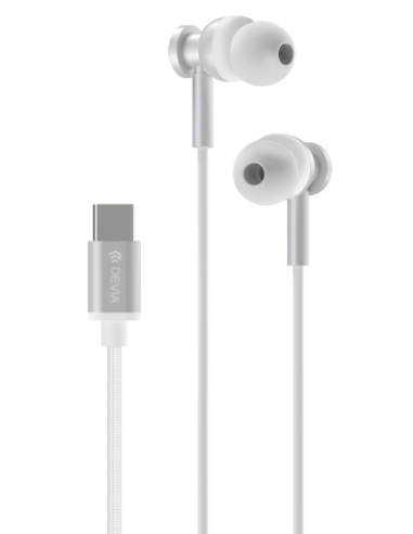 Auriculares Tipo C M1 - Plata