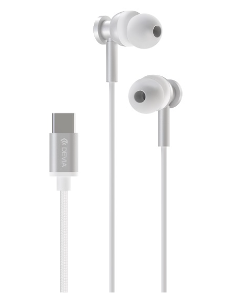 Auriculares Tipo C M1 - Plata