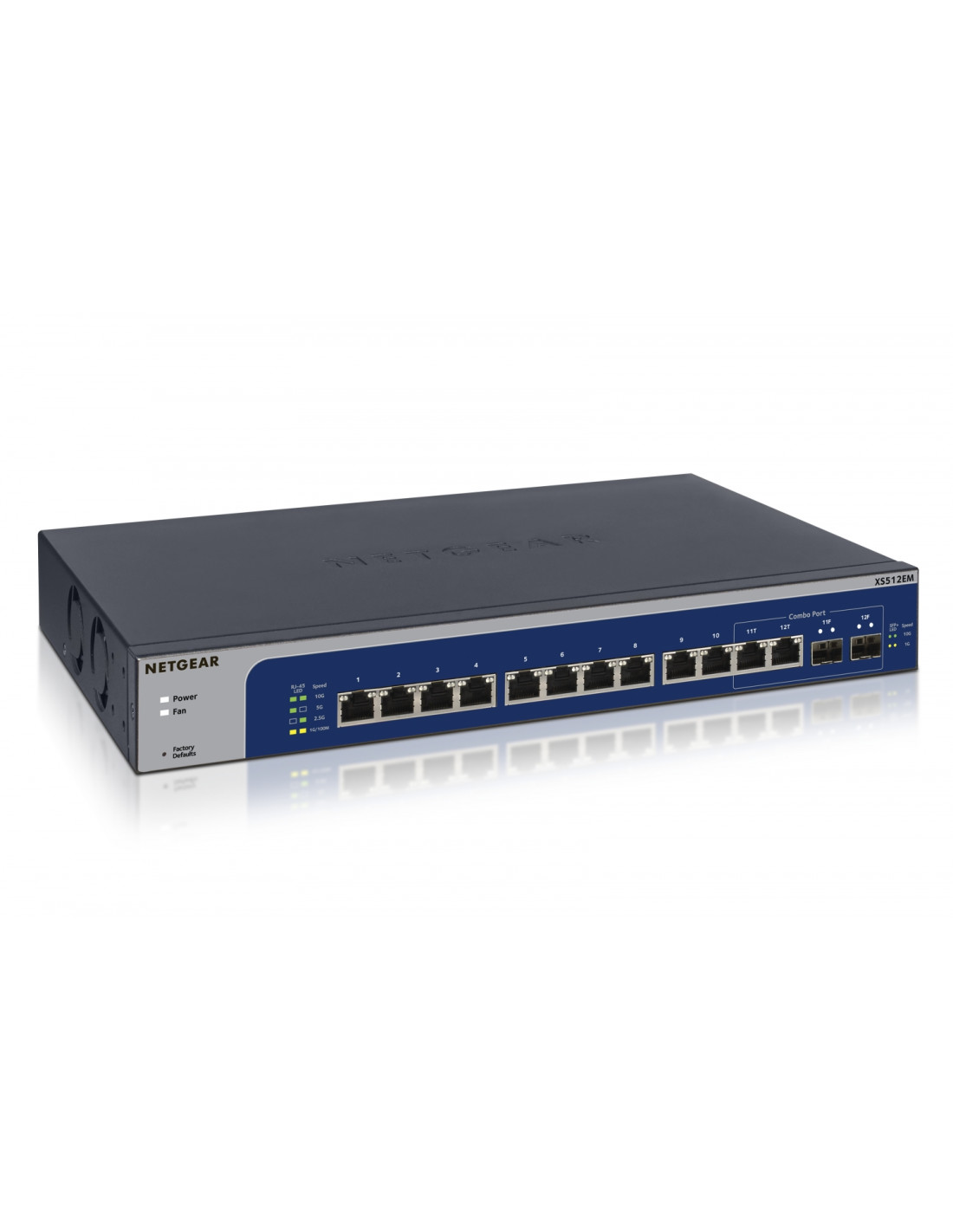 Netgear Gestionado L2 10G Ethernet 10G (100/1000/10000) 1U Azul, Gris