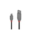 Lindy 36733 cable USB 2 m USB 2.0 USB A Micro-USB B Negro, Gris