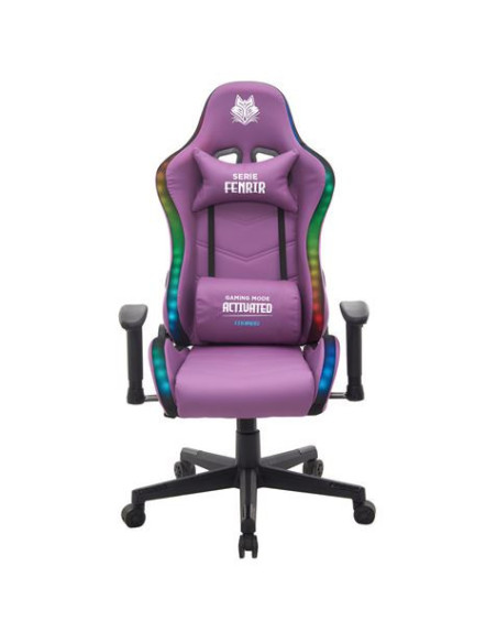 SILLA GAMING FENRIR VIOLETA CON LUCES RGB