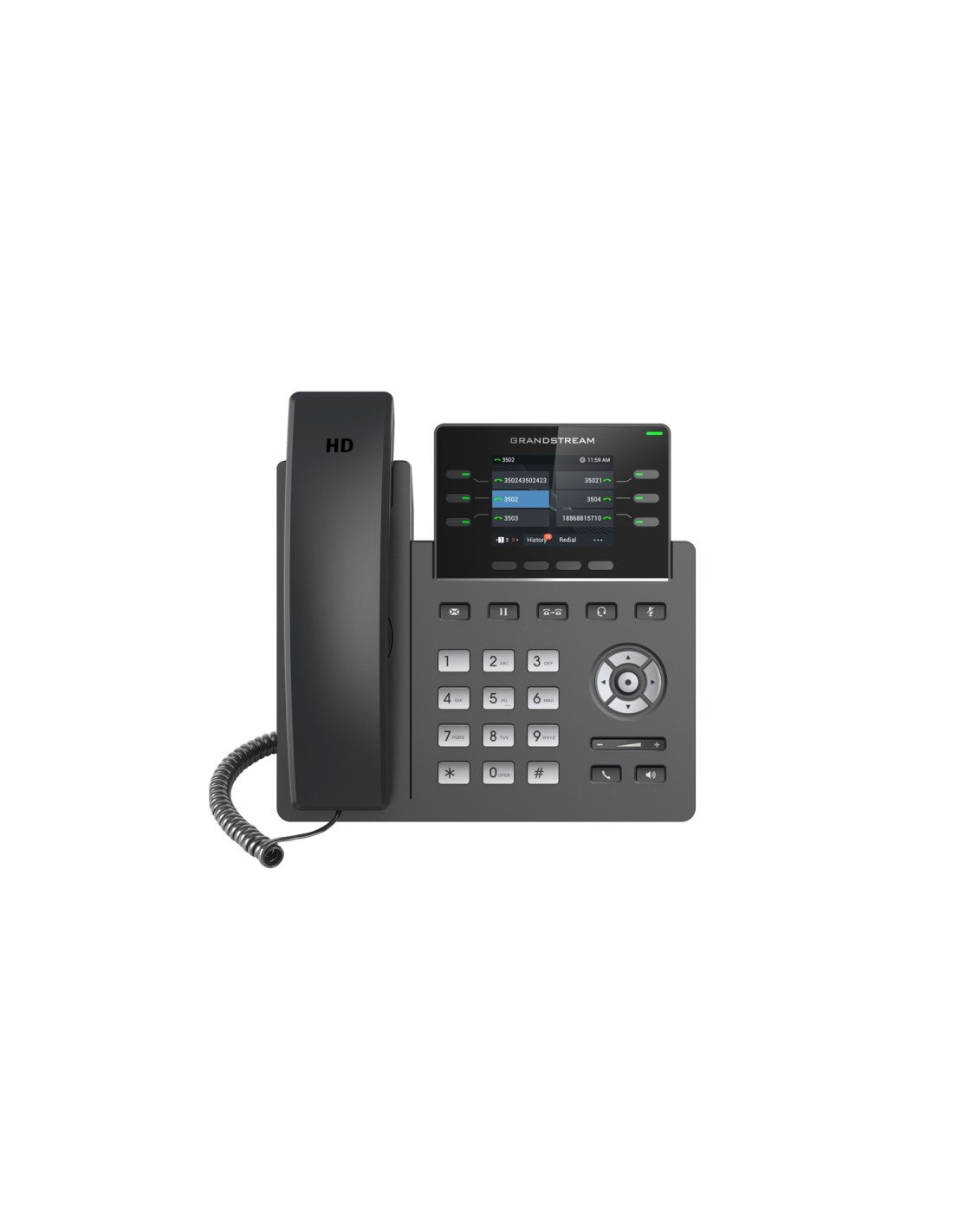 Grandstream Networks GRP2613 teléfono IP Negro 4 líneas TFT